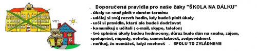 Pravidla výuky na dálku..